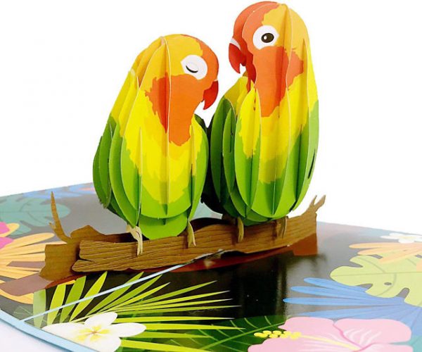 Lovebirds Pop-Up Card
