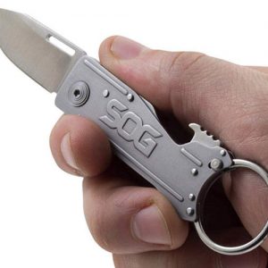 Bottle Opener Keychain Folding Knife