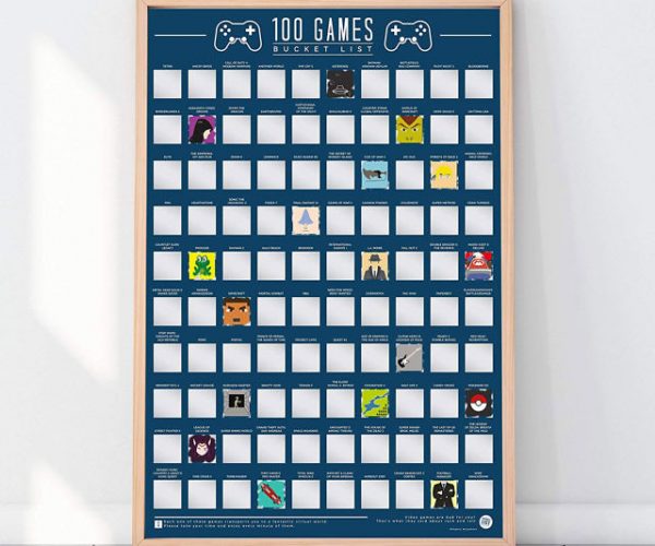 100 Must Play Games Scratch-Off Poster