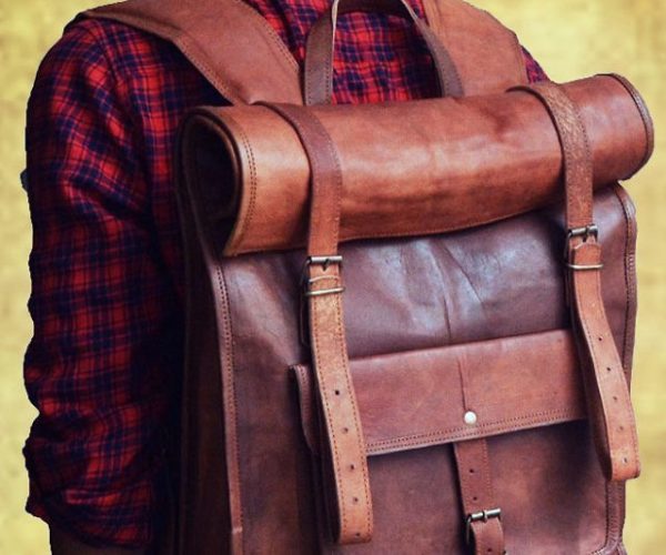 Genuine Leather Rucksack Backpack